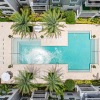 a pool in a courtyard